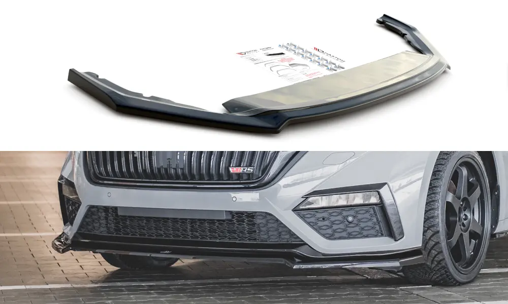 Frontspoiler Skoda Octavia IV RS 2020-> | V.4 Glossy Black Edition