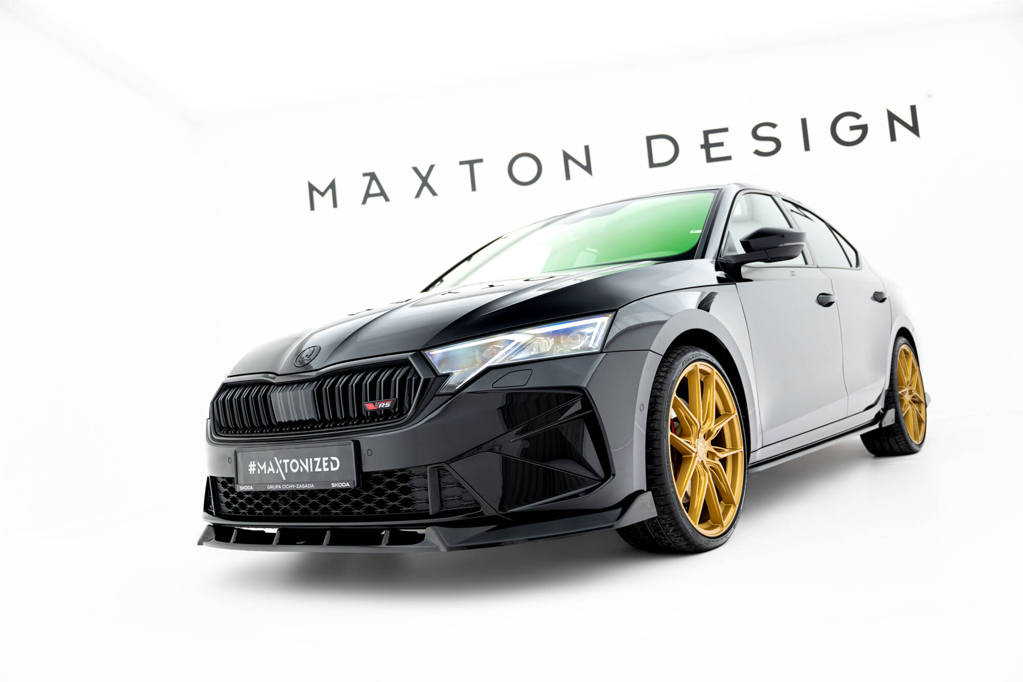 Frontspoiler Skoda Octavia RS IV Facelift 2024 -> | Sport Glossy Black Edition V2 – bilde 3