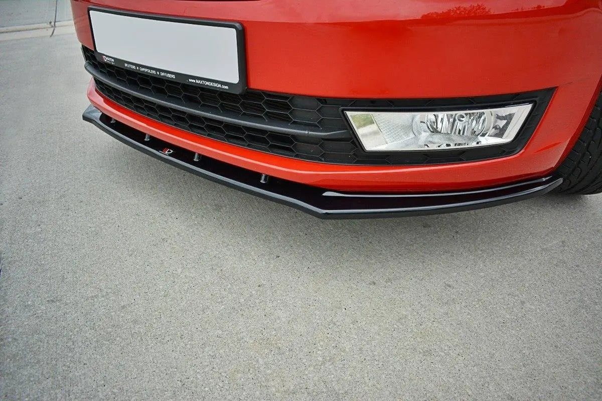 Frontspoiler Skoda Rapid 2012 - 2019 | V.2 Glossy Black Edition