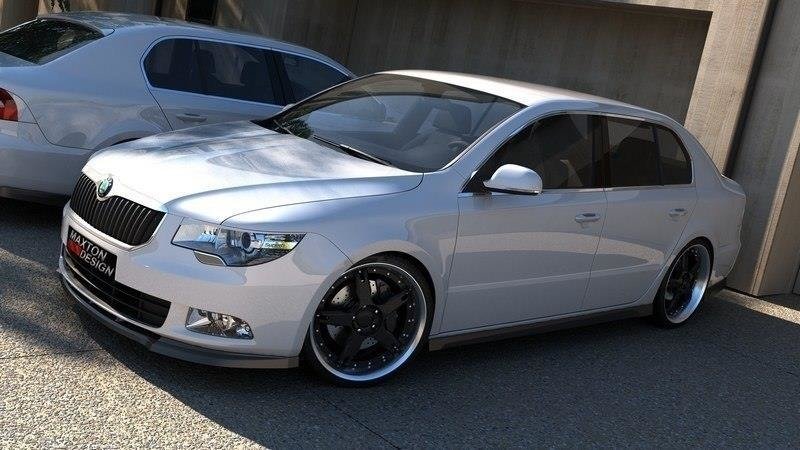 Frontspoiler Skoda Superb II 2008 - 2015 | Glossy Black Edition