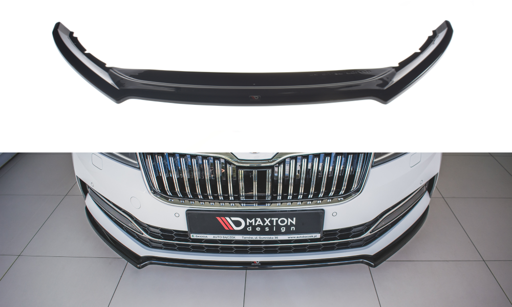 Frontspoiler Skoda Superb III Facelift 2019 - 2023 | V.1 Glossy Black Edition – bilde 4