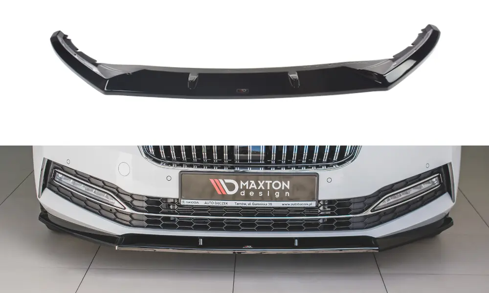 Frontspoiler Skoda Superb III Facelift 2019 - 2024 | V.2 Glossy Black Edition – bilde 3