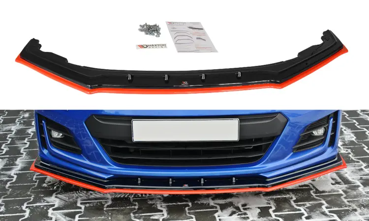 Frontspoiler Subaru BRZ I Facelift 2017-2020 | V.4 Glossy Black+Red  Edition – bilde 2