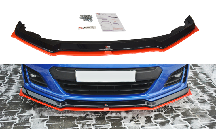 Frontspoiler Subaru BRZ I Facelift 2017-2020 | V.5 Glossy Black+Red  Edition – bilde 3