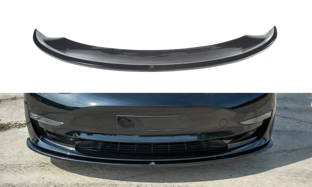 Frontspoiler Tesla Model 3 2017 - 2023 | Glossy Black Edition