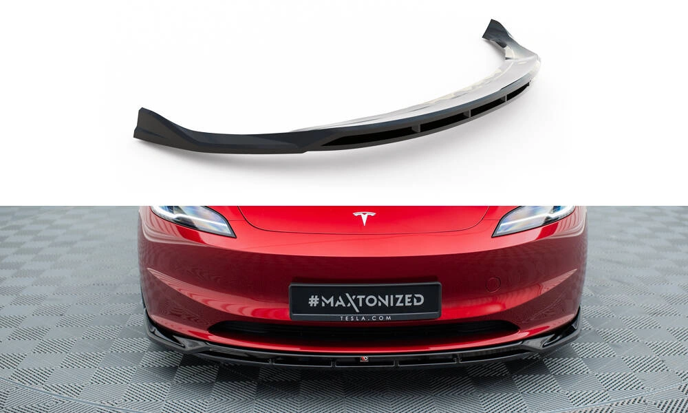 Frontspoiler Tesla Model 3 Highland 2023 -> | V.1 Glossy Black Edition