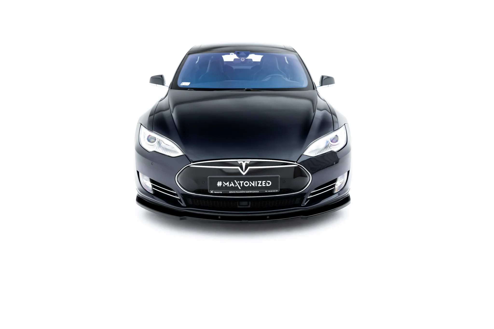 Frontspoiler Tesla Model S I 2012 -  2016  | Sport Glossy Black Edition V2 – bilde 2