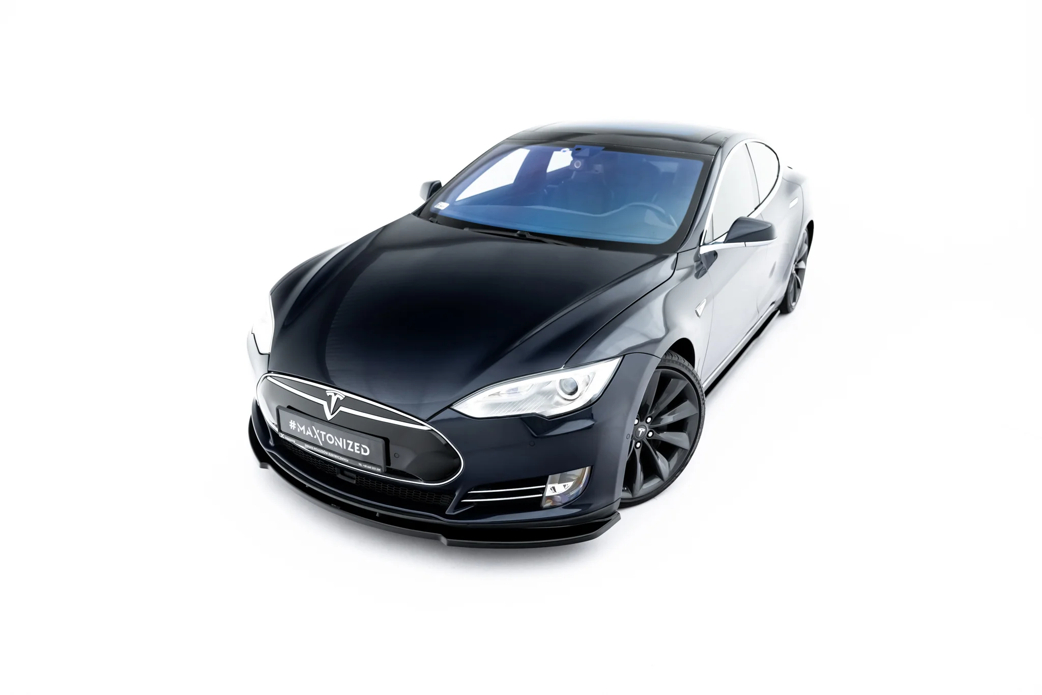 Frontspoiler Tesla Model S I 2012 -  2016  | Sport Glossy Black Edition V2 – bilde 3