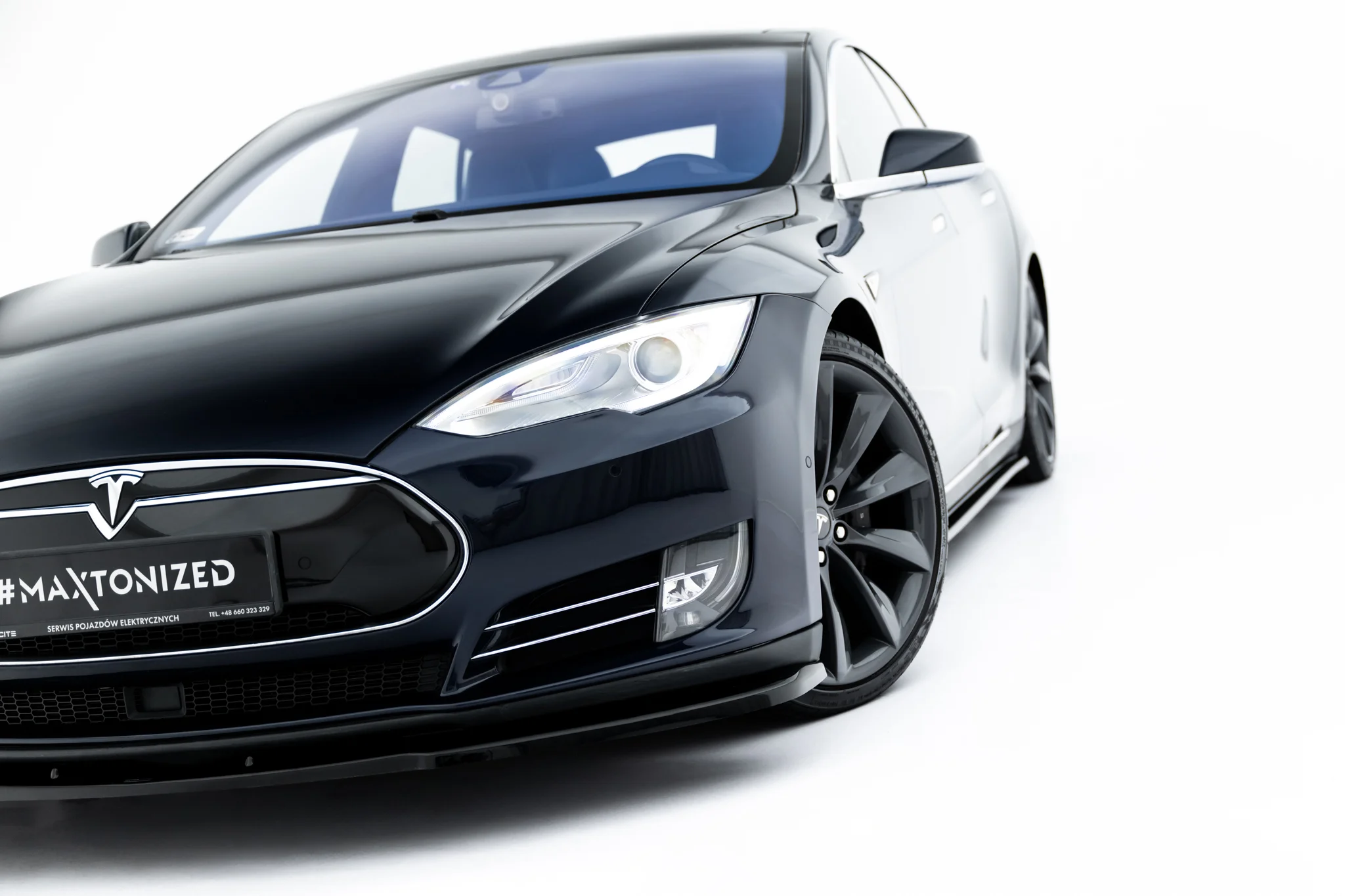 Frontspoiler Tesla Model S I | Sport Glossy Black Edition V.1 – bilde 4