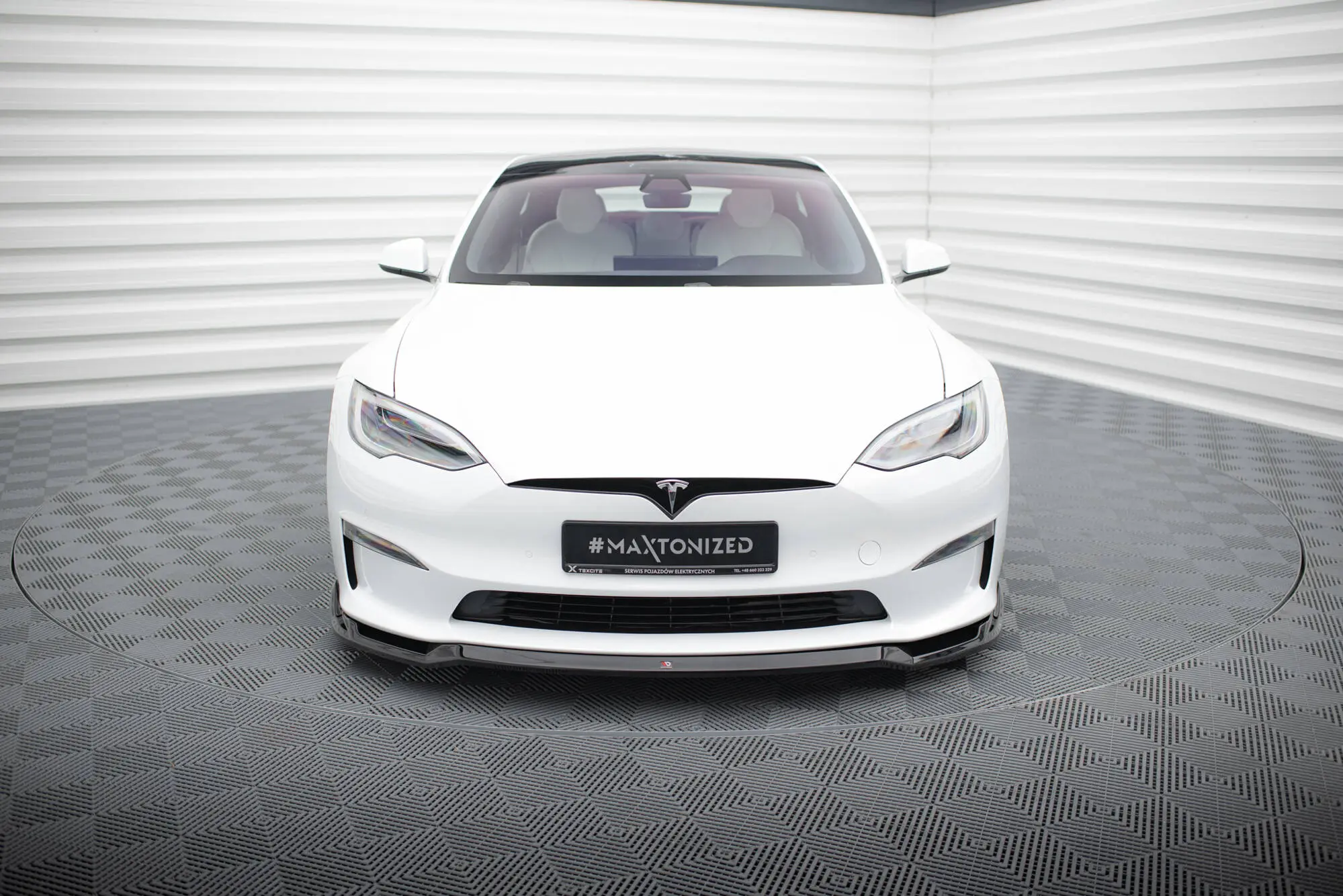 Frontspoiler Tesla Model S Plaid 2021 -> | V.2 Glossy Black Edition – bilde 2