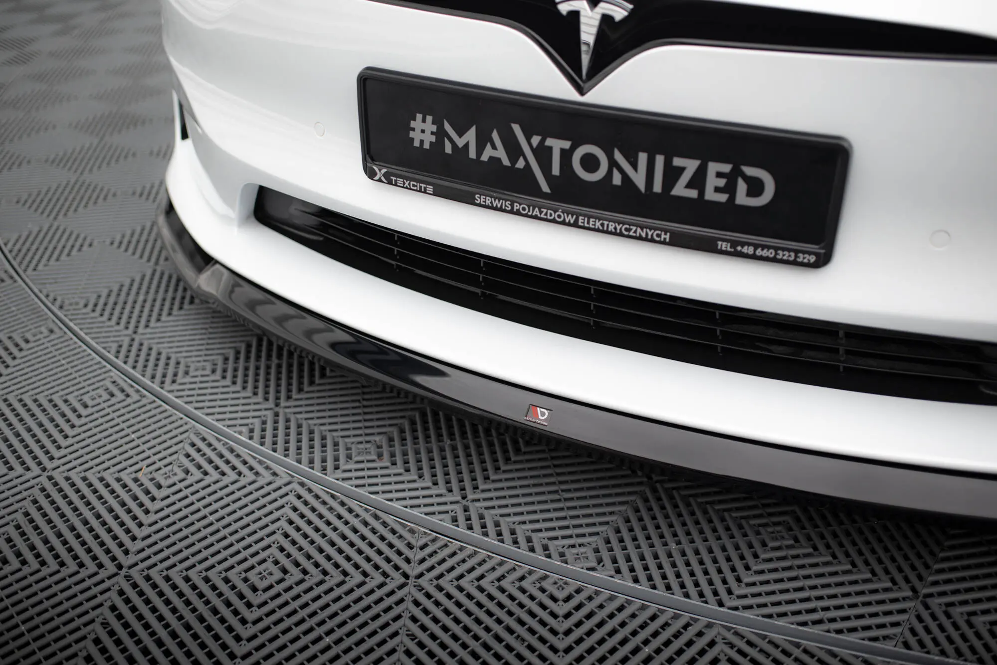 Frontspoiler Tesla Model S Plaid 2021 -> | V.2 Glossy Black Edition – bilde 4