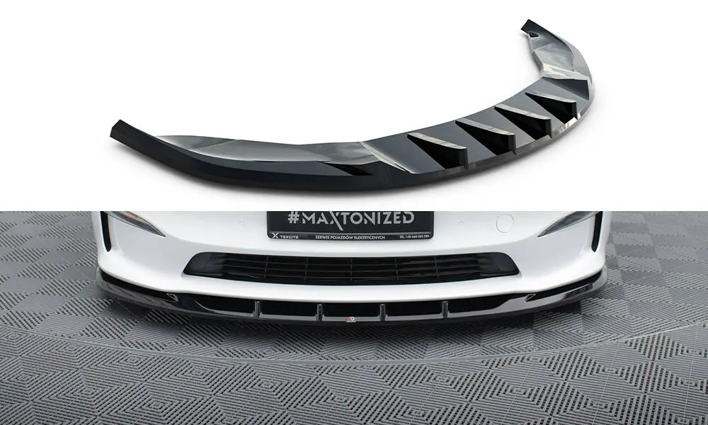 Frontspoiler Tesla Model S Plaid 2021 -> | V.3 Glossy Black Edition
