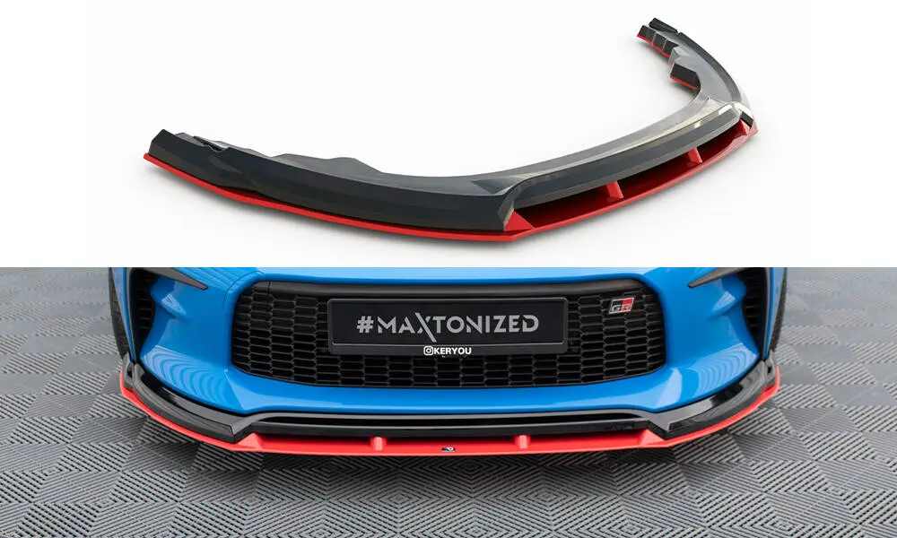 Frontspoiler Toyota GR86 2021 - > | V.2 Glossy Black + Red Edition – bilde 2