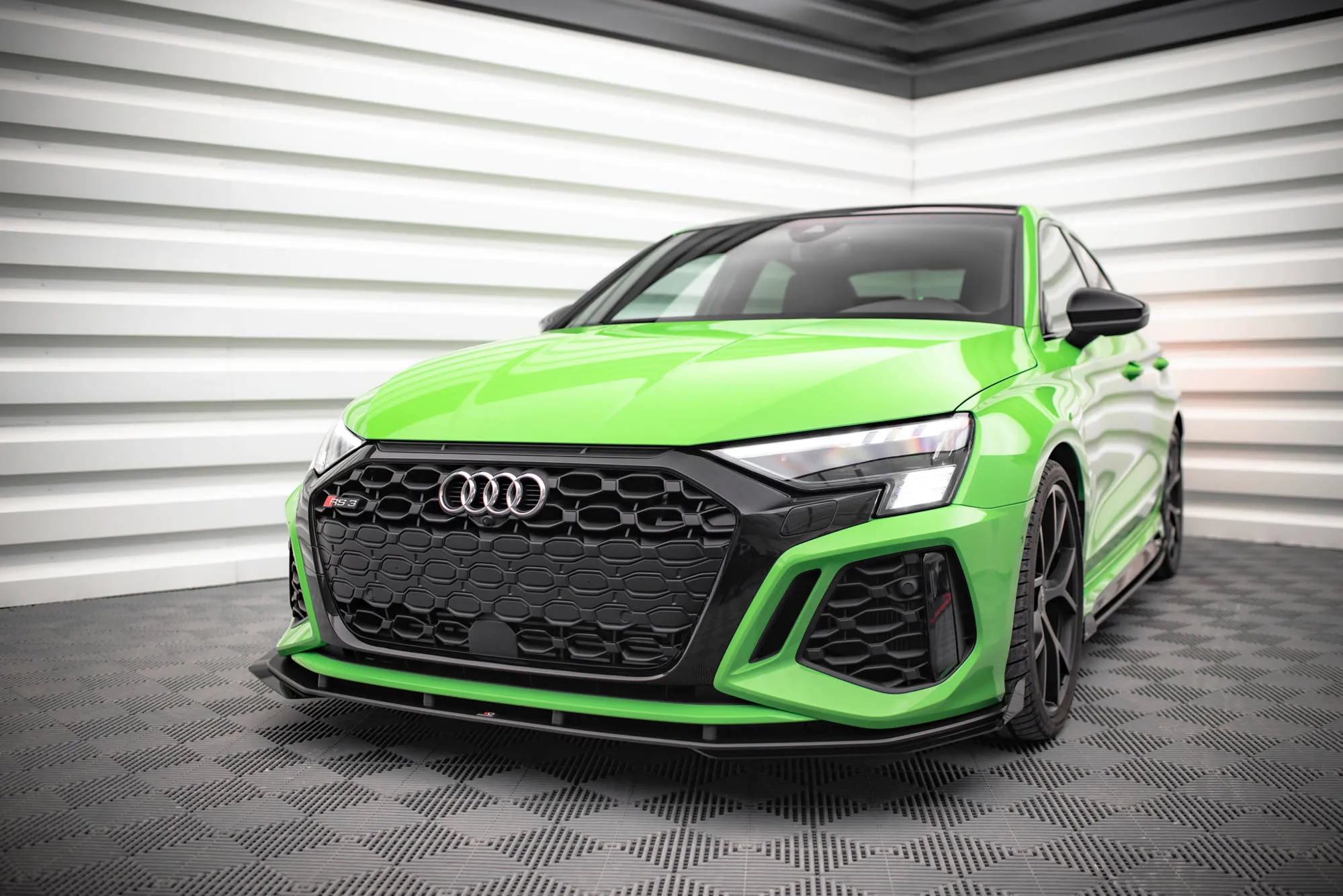 Frontspoiler V.1 + Flopper Audi RS3 (8Y) 2020 -> | Street Pro Black Edition