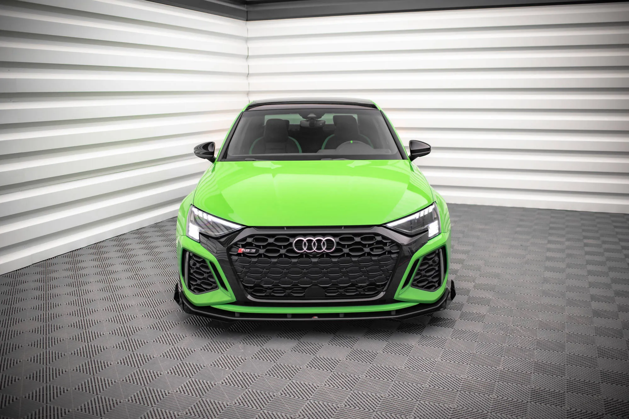 Frontspoiler V.1 + Flopper Audi RS3 (8Y) 2020 -> | Street Pro Black Edition – bilde 2