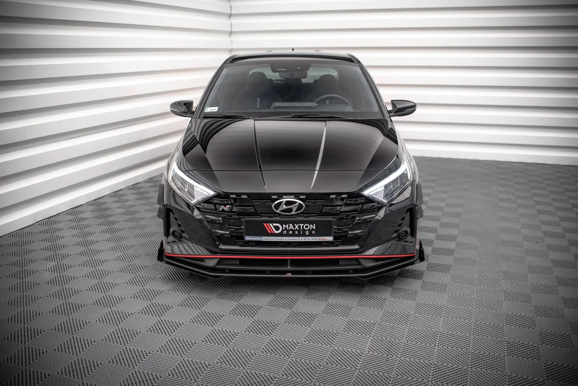 Frontspoiler V.1 + Flopper Hyundai i20 III N 2020 - 2023 | Street Pro Black Edition – bilde 3
