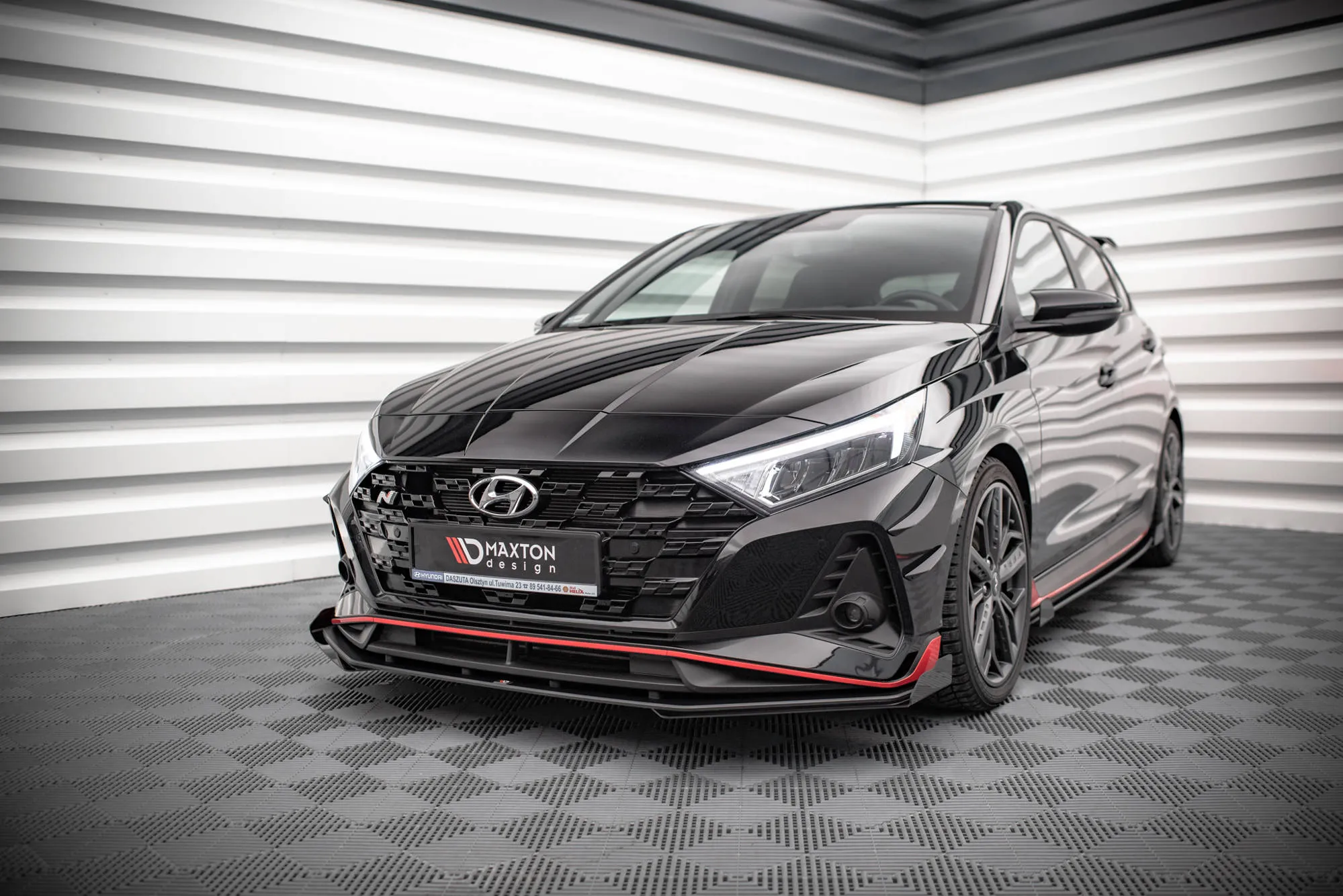 Frontspoiler V.1 + Flopper Hyundai i20 III N 2020 - 2023 | Street Pro Black Edition – bilde 4