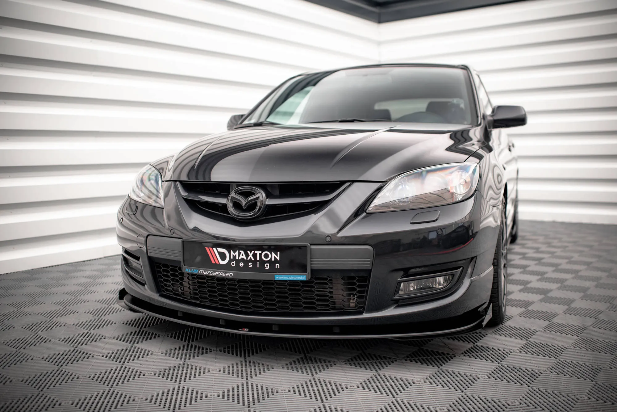 Frontspoiler V.1 + Flopper Mazda 3 I MPS 2006-2008 | Street Pro Black Edition – bilde 4