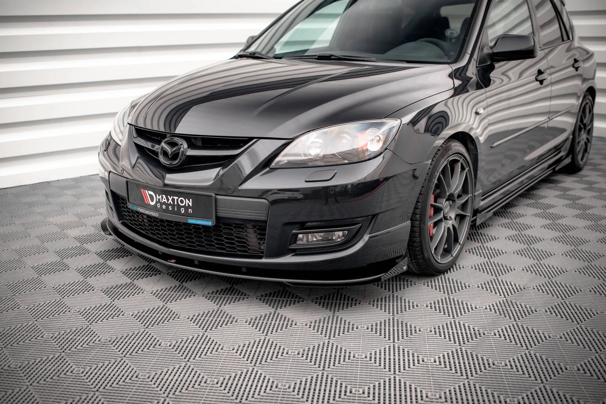 Frontspoiler V.1 + Flopper Mazda 3 I MPS 2006-2008 | Street Pro Black Edition – bilde 6