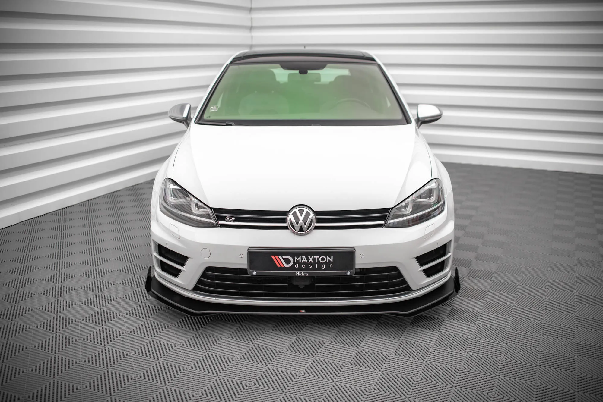 Frontspoiler V.1 + Flopper VW Golf VII R 2013-2016 | Street Pro Black Edition