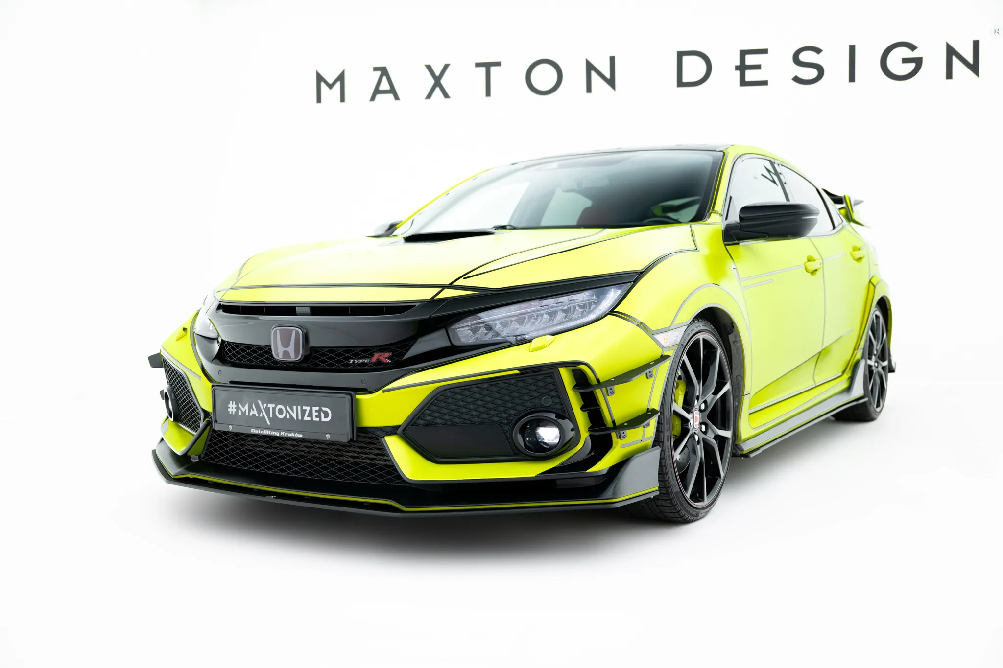 Frontspoiler V.2 Honda Civic X Type-R 2017-> | Street Pro Black Edition