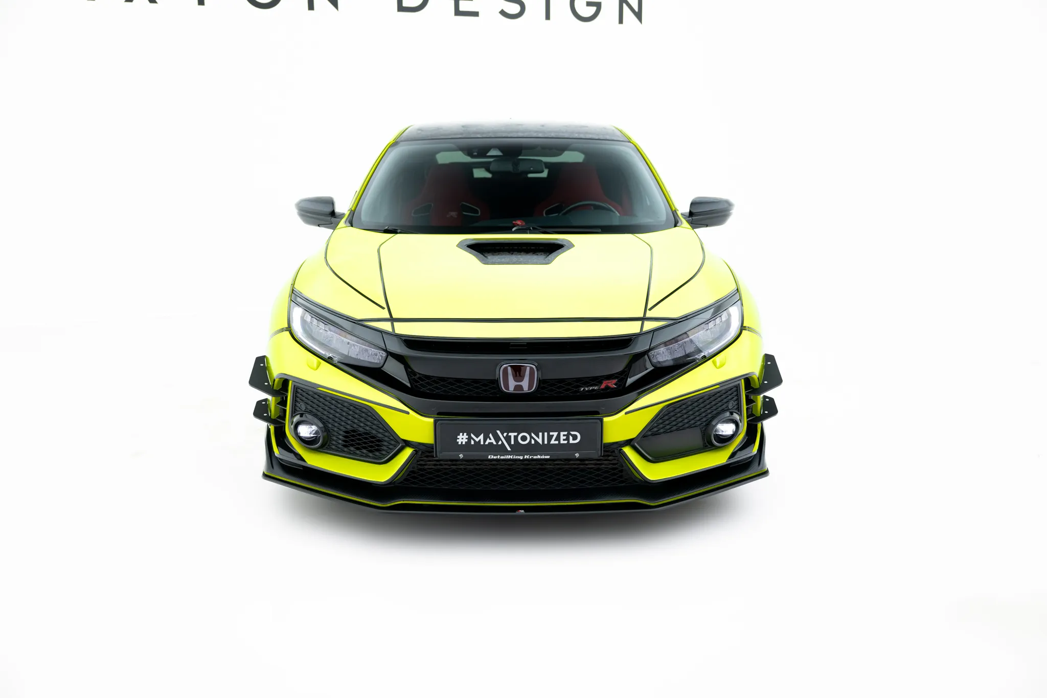 Frontspoiler V.2 Honda Civic X Type-R 2017-> | Street Pro Black Edition – bilde 2
