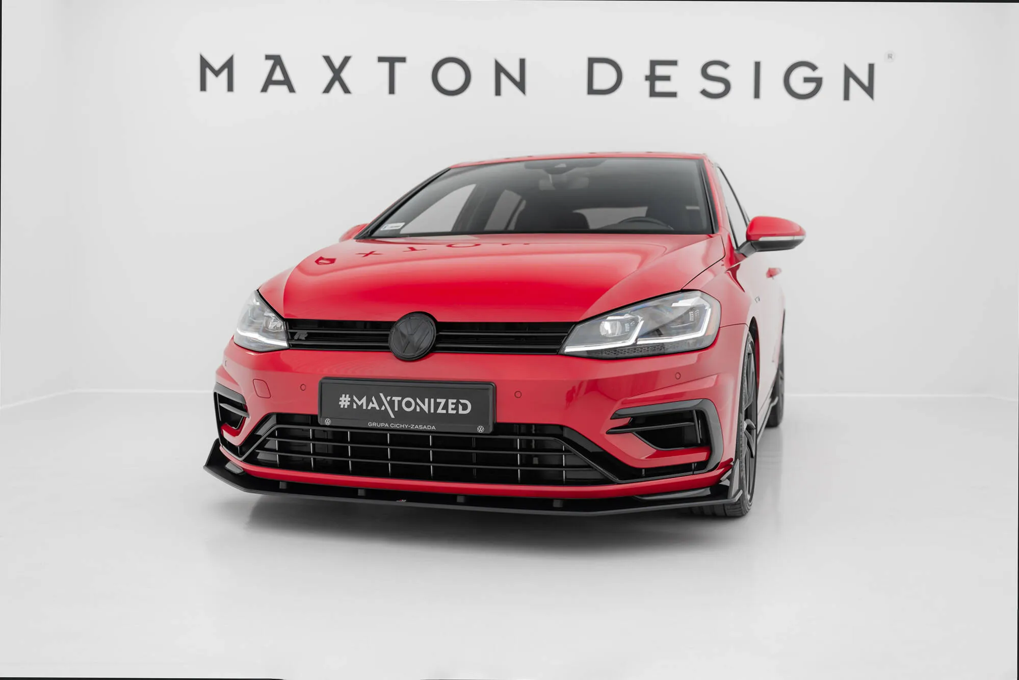 Frontspoiler V.2 VW Golf VII R / R-Line Facelift 2017-2020 | Street Pro Black Edition