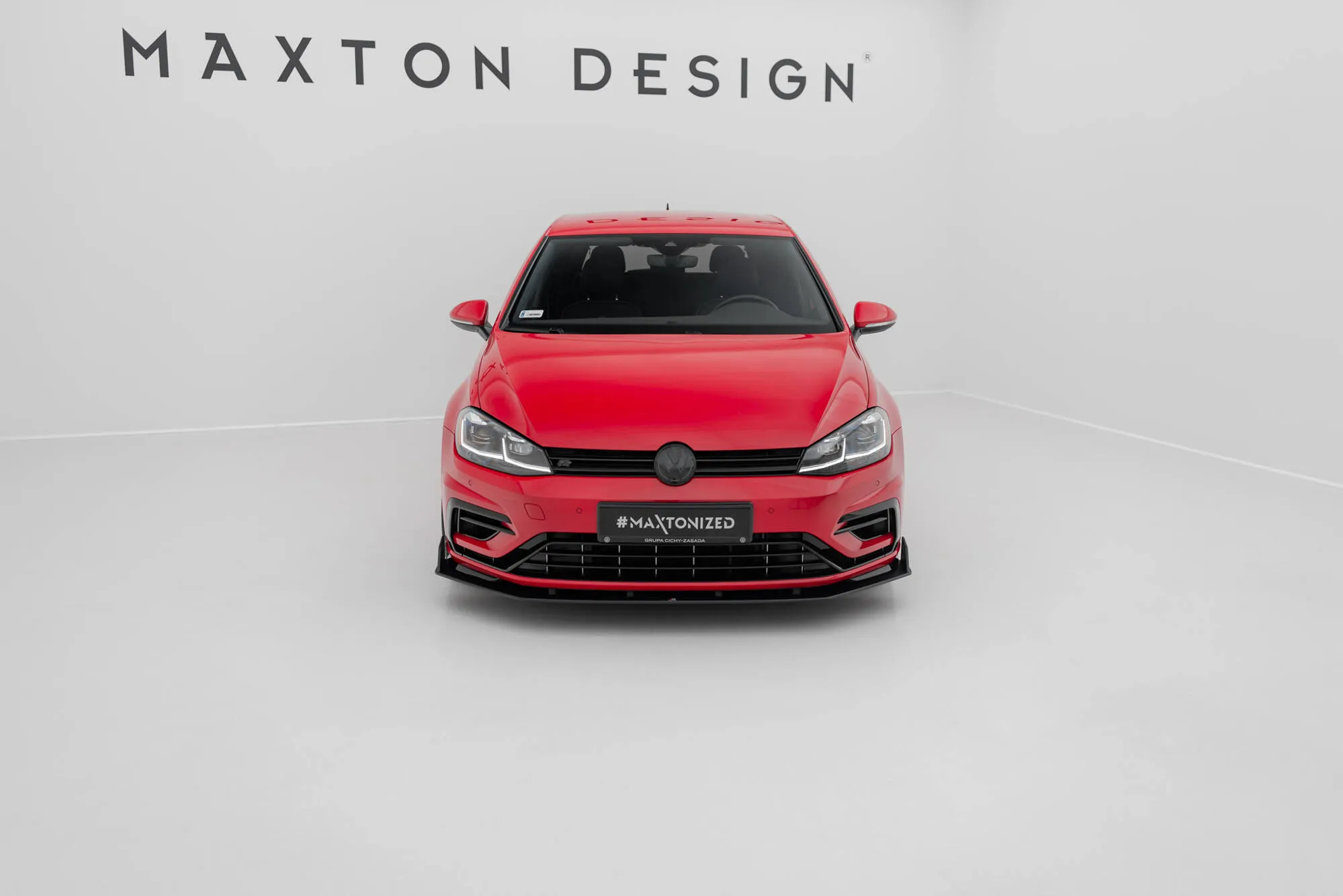 Frontspoiler V.2 VW Golf VII R / R-Line Facelift 2017-2020 | Street Pro Black Edition – bilde 2