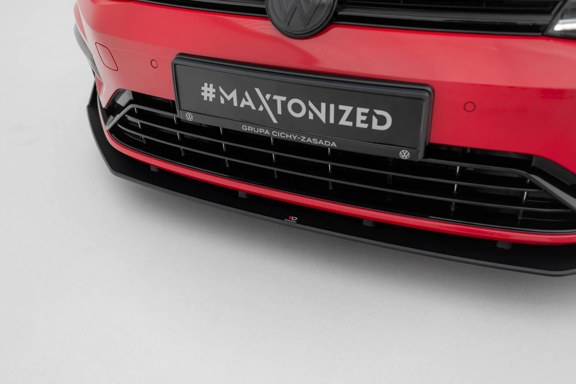 Frontspoiler V.2 VW Golf VII R / R-Line Facelift 2017-2020 | Street Pro Black Edition – bilde 3