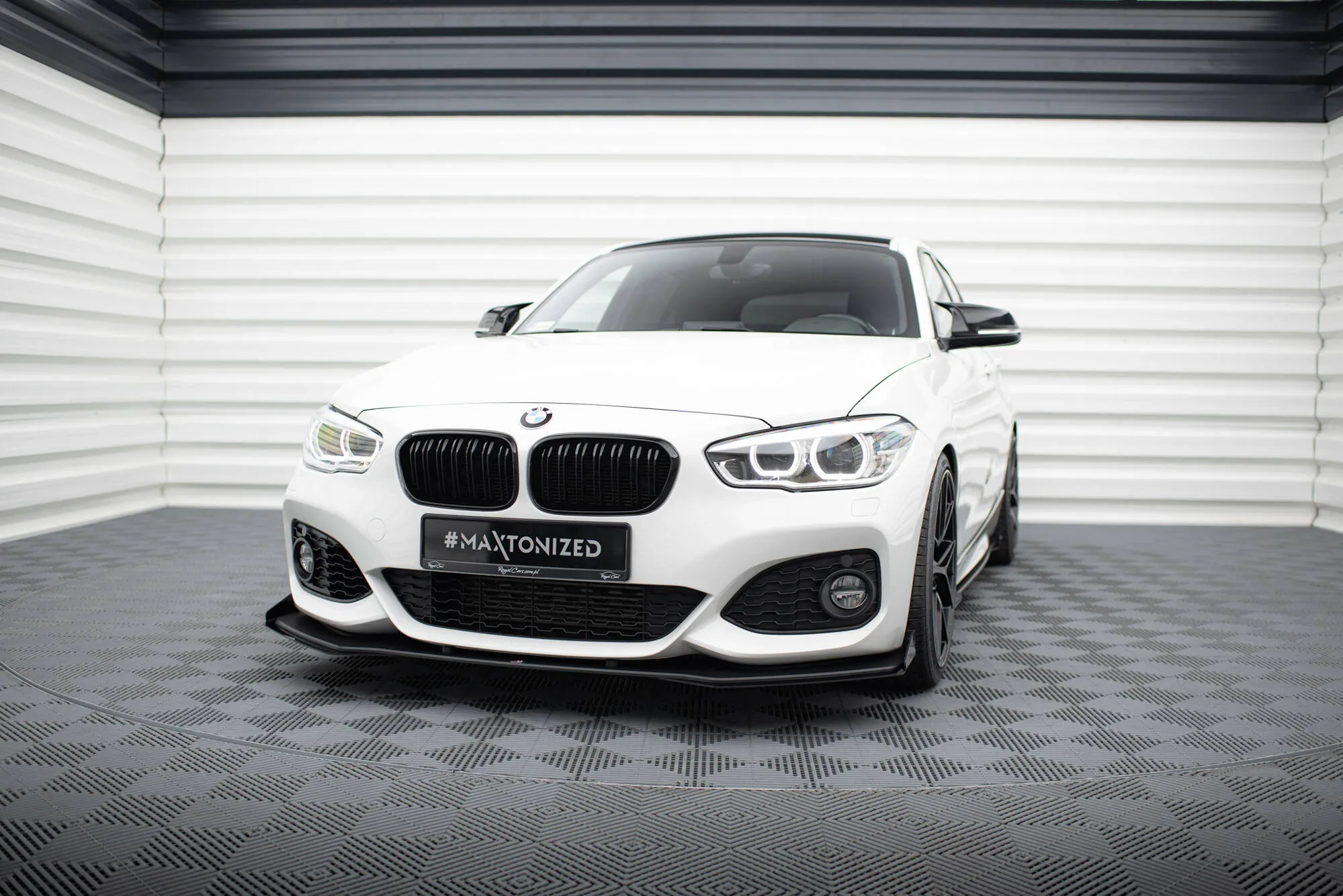 Frontspoiler V.3 + Flopper BMW 1 (F20 / F21) M Power LCI 2015 - 2019 / M140i 2017-2019 | Street Pro Black Edition