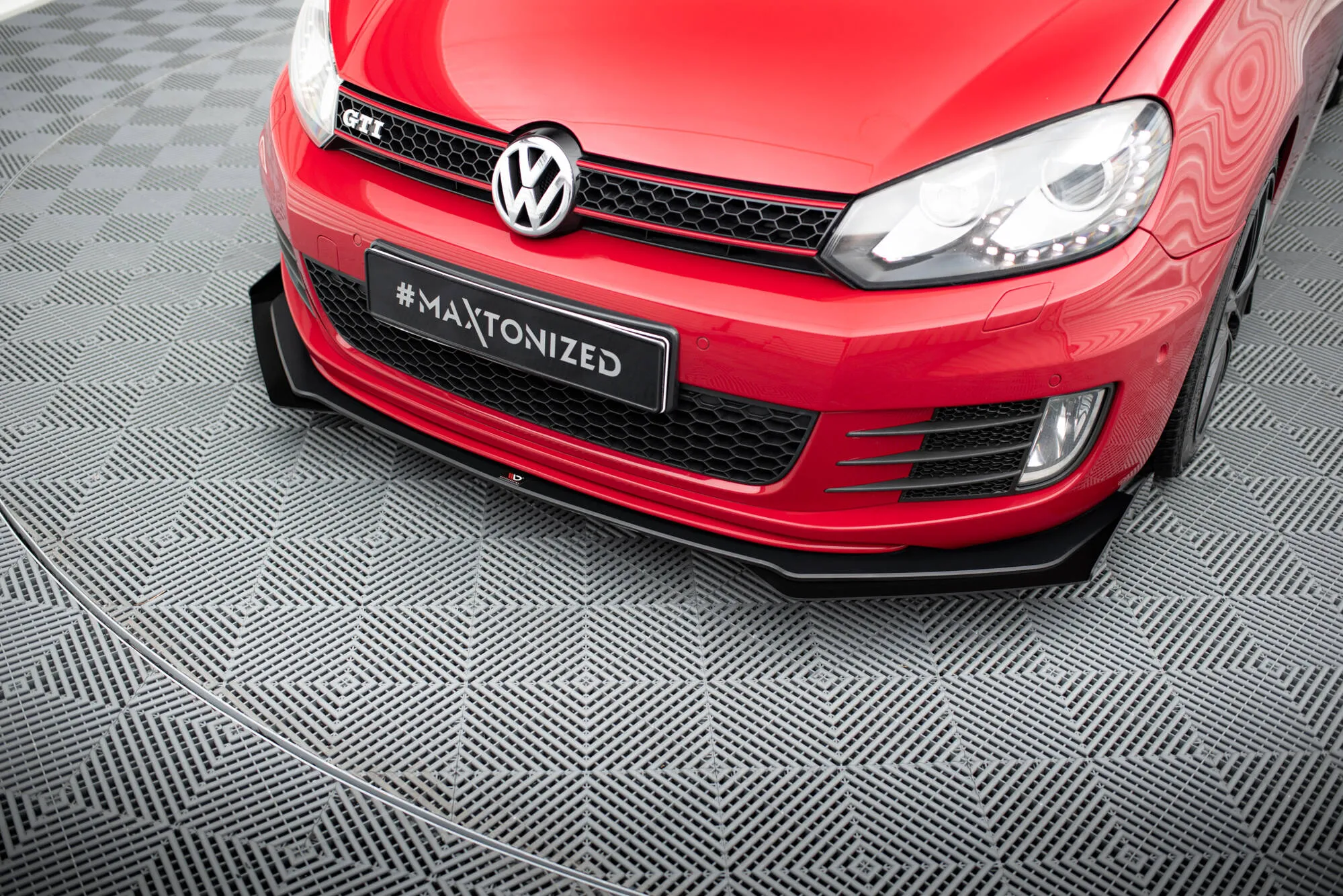 Frontspoiler V.3 + Flopper VW Golf VI GTI 2008-2012 | Street Pro Black Edition – bilde 4