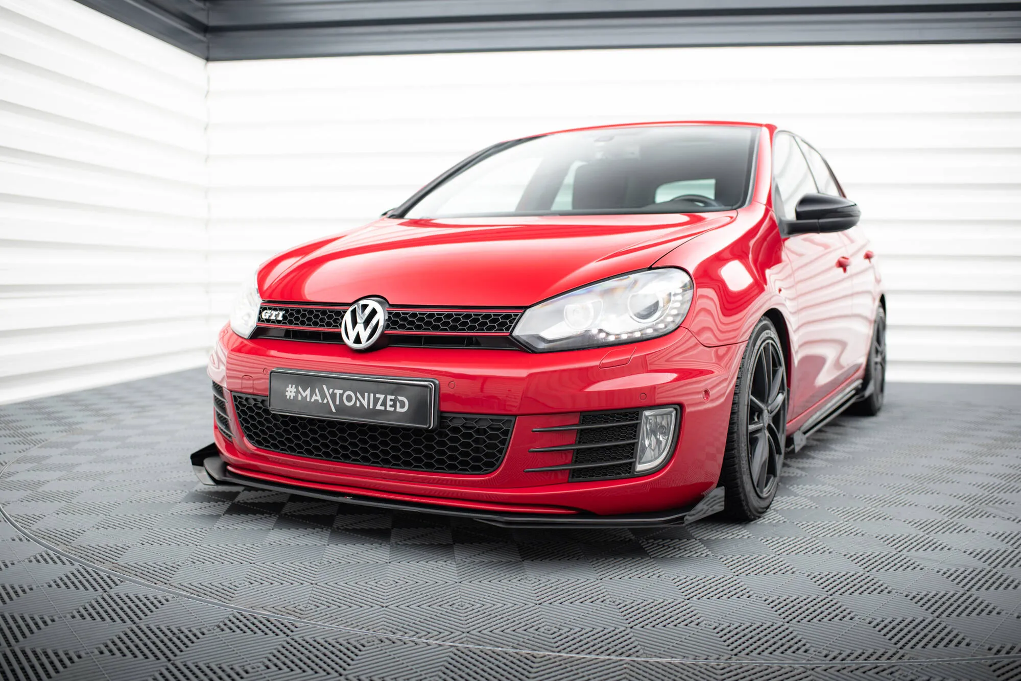 Frontspoiler V.3 + Flopper VW Golf VI GTI 2008-2012 | Street Pro Black Edition – bilde 6