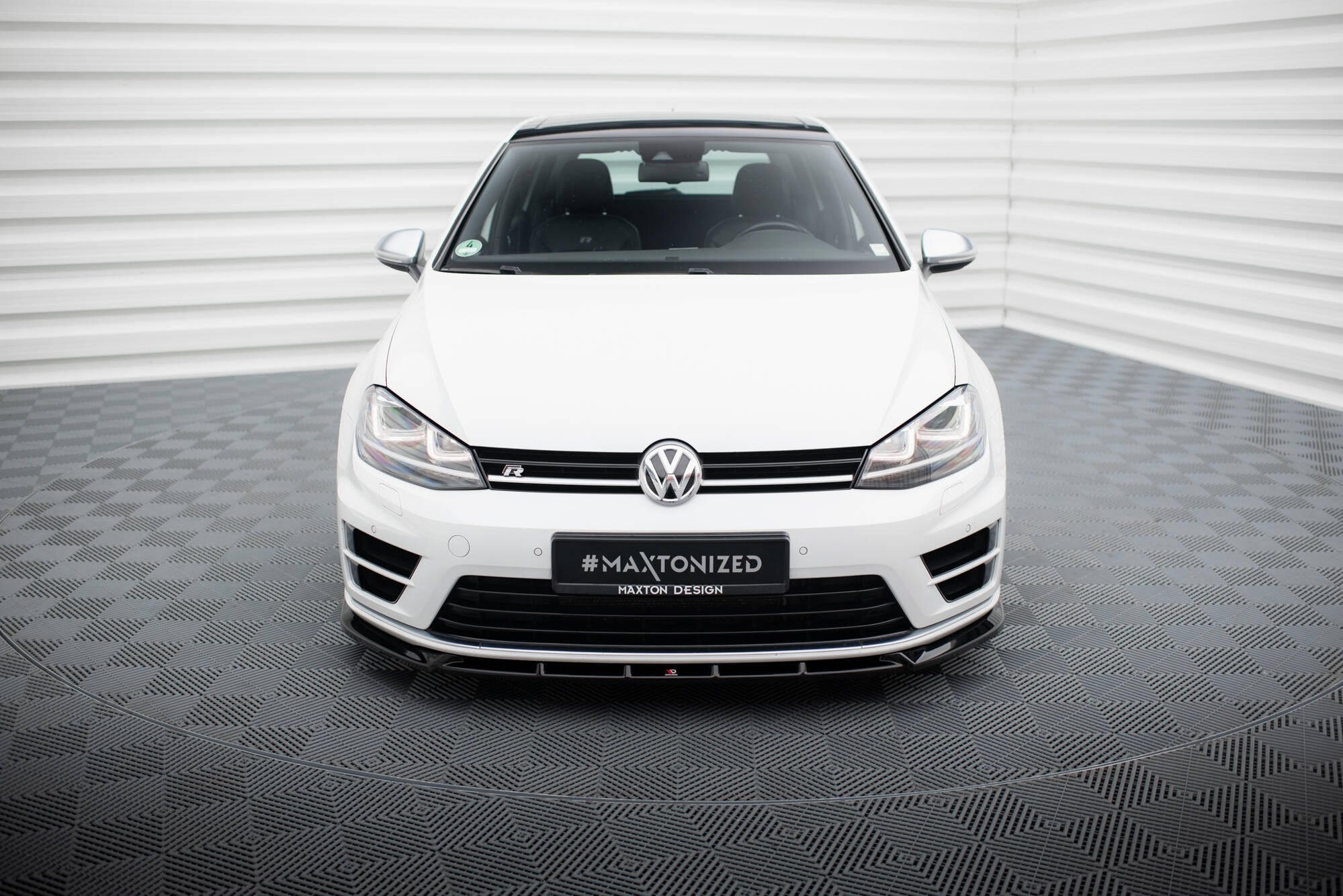 Frontspoiler Volkswagen Golf (R/R-Line) VII 2013 - 2016 | Sport Glossy Black Edition V5 – bilde 2
