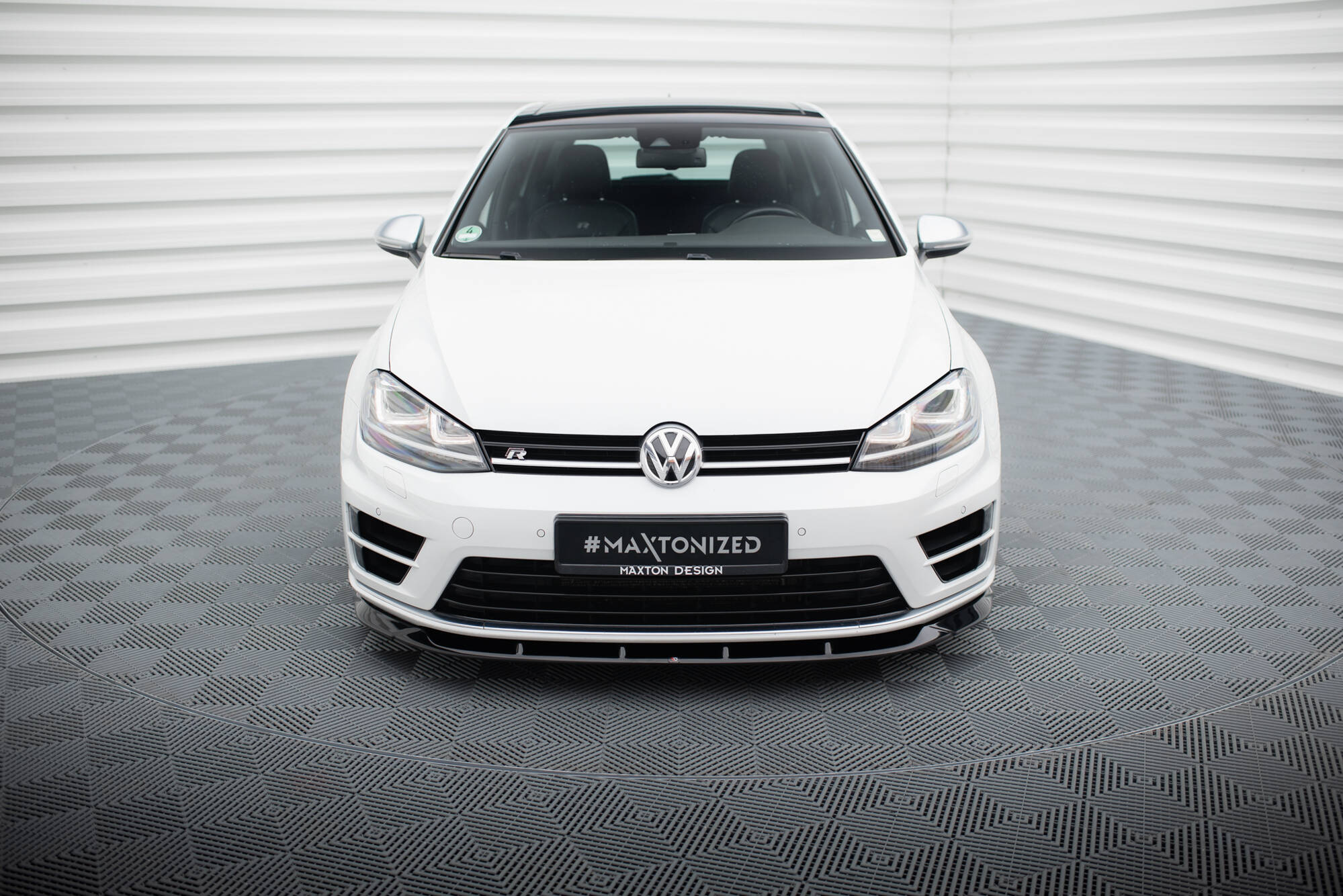 Frontspoiler Volkswagen Golf (R/R-Line) VII 2013 - 2016 | Sport Glossy Black V6 – bilde 2