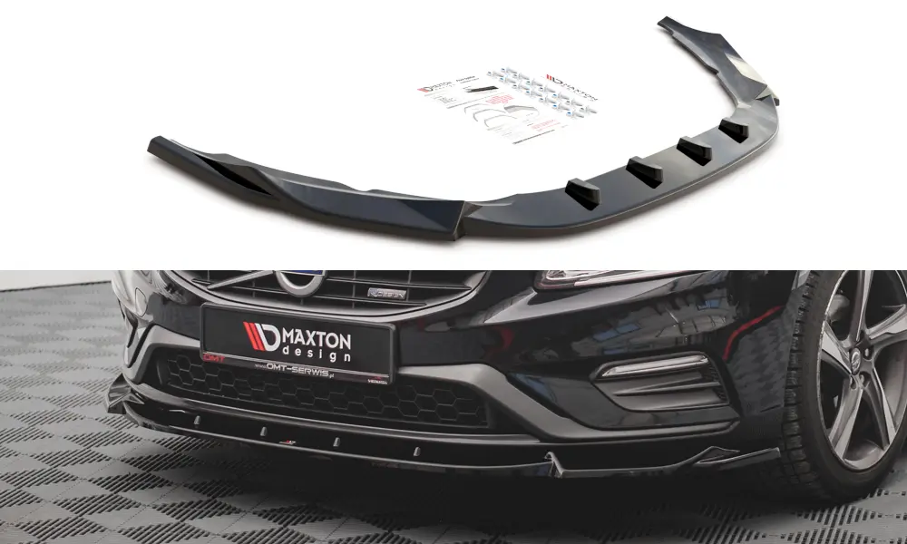 Frontspoiler Volvo S60 II R-Design 2014-2018 │ V.1 Glossy Black Edition – bilde 2