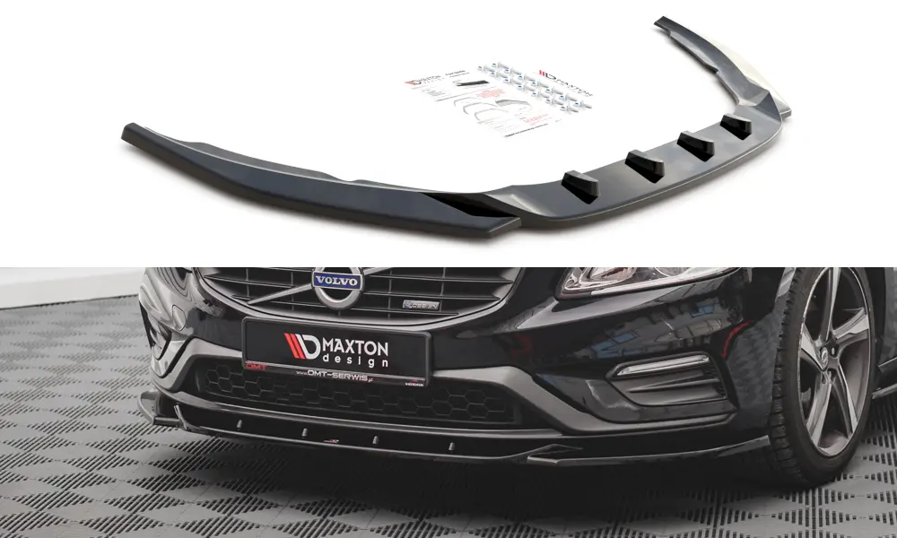 Frontspoiler Volvo S60 II R-Design 2014-2018 │ V.2 Glossy Black Edition – bilde 2