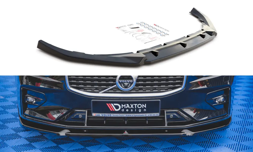 Frontspoiler Volvo S60 III / V60 III R-Design 2018 - 2024 │ V.1 Glossy Black Edition – bilde 5