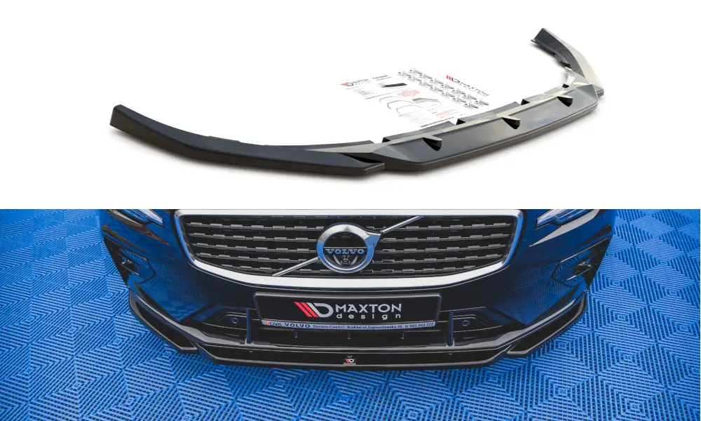 Frontspoiler Volvo S60 III / V60 III R-Design 2018 - 2024 │ V.2 Glossy Black Edition – bilde 4