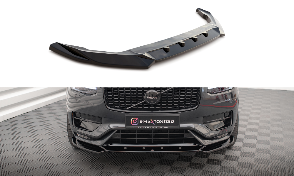 Frontspoiler Volvo XC90 II R-Design Facelift 2019-> | V.1 Glossy Black Edidtion – bilde 3