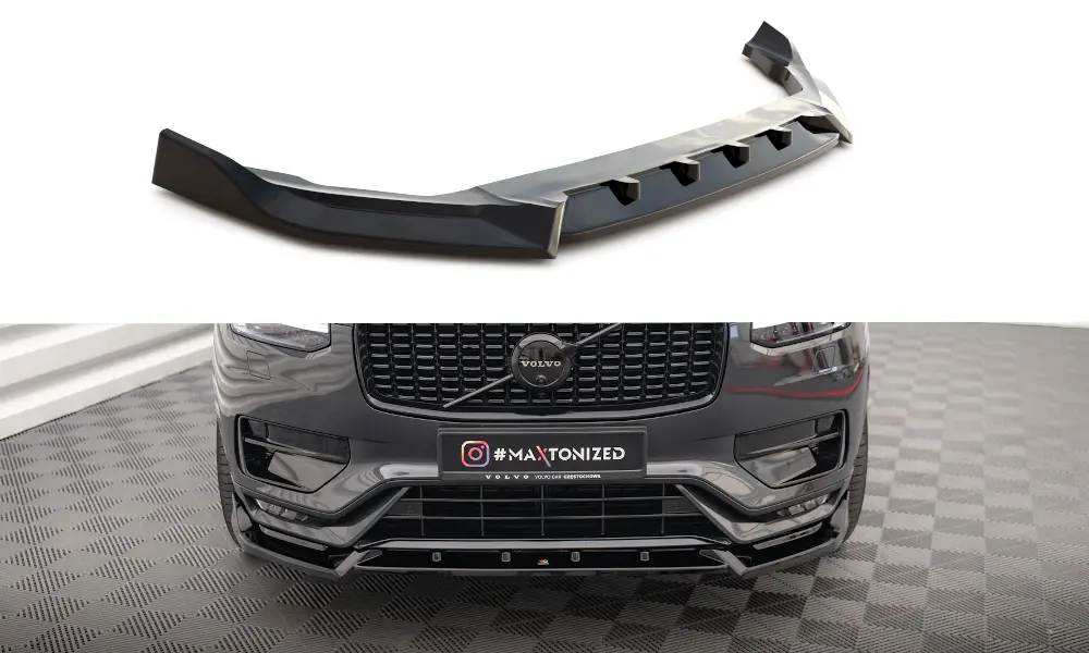 Frontspoiler  Volvo XC90 II R-Design Facelift 2019-> | V.2 Glossy Black Edition – bilde 3