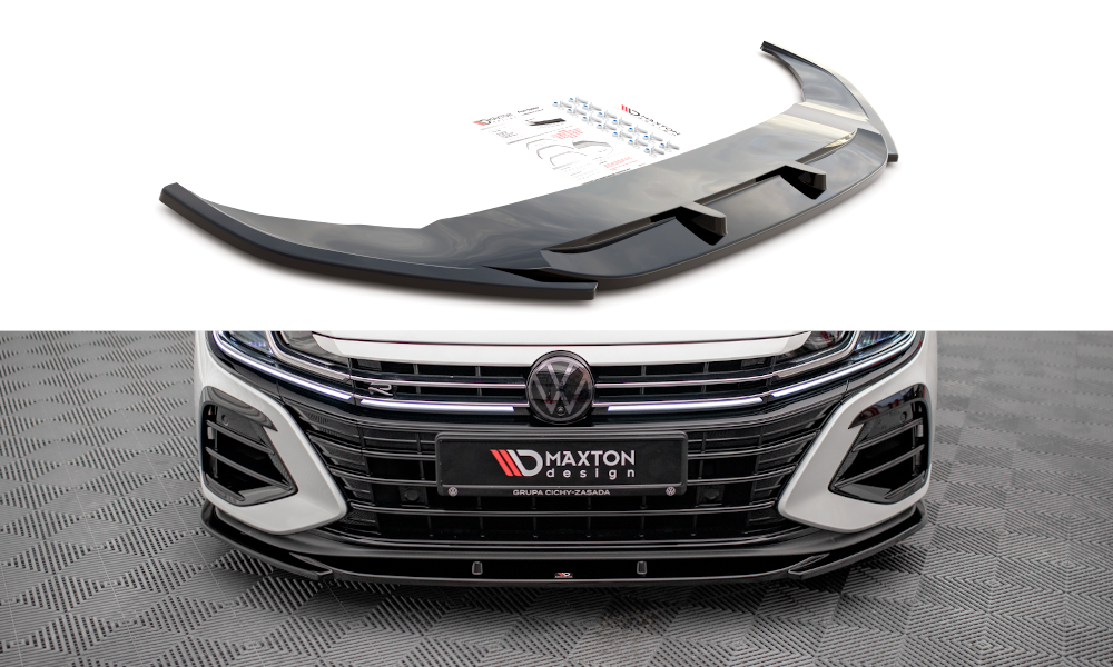 Frontspoiler VW Arteon R Facelift 2020 - 2025 | V.1 Glossy Black Edition – bilde 3