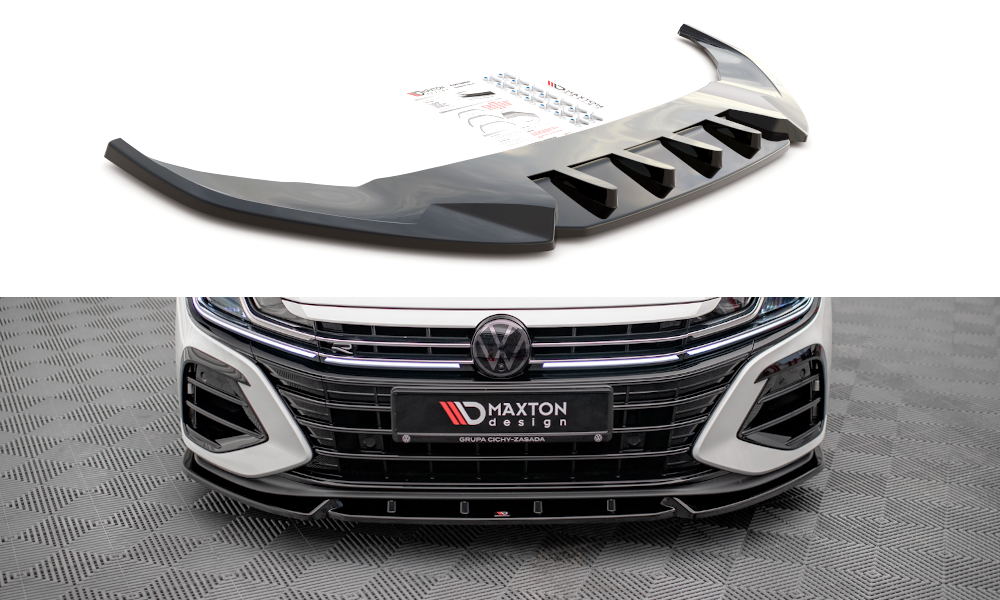Frontspoiler VW Arteon R Facelift 2020 - 2025 | V.2 Glossy Black Edition – bilde 3
