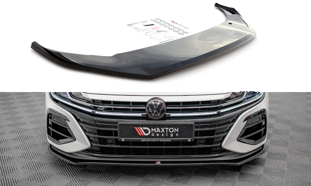 Frontspoiler VW Arteon R Facelift 2020 - 2025 | V.3 Glossy Black Edition – bilde 3