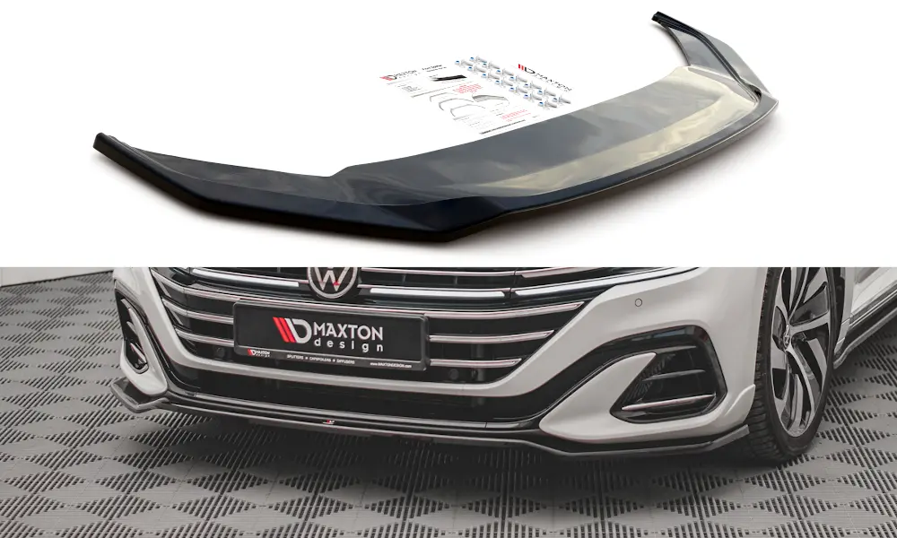 Frontspoiler VW Arteon R-Line Facelift 2020 - 2025 | V.3 Glossy Black Edition – bilde 3