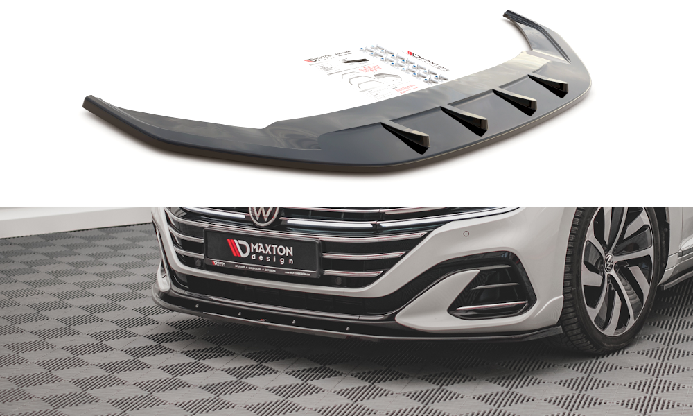 Frontspoiler VW Arteon R-Line Facelift 2020-> | V.2 Glossy Black Edition – bilde 2
