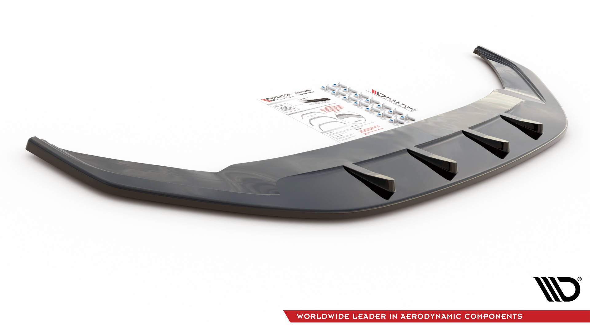 Frontspoiler VW Arteon R-Line Facelift 2020-> | V.2 Glossy Black Edition – bilde 4
