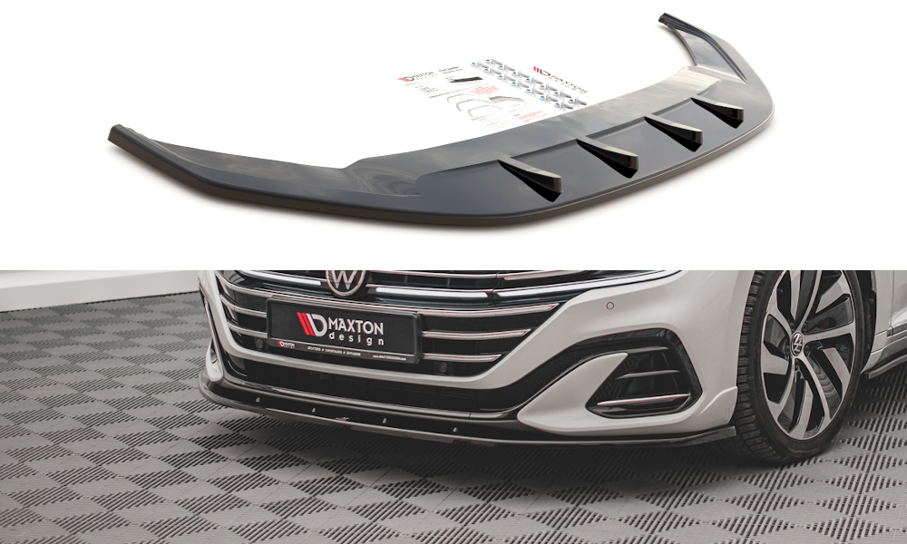 Frontspoiler VW Arteon R-Line Facelift 2020-> | V.2 Glossy Black Edition Image 2