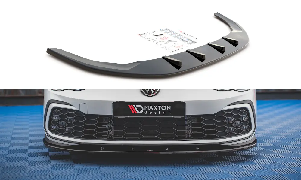 Frontspoiler VW Golf 8 GTI / GTE R-Line 2019 -> | V.1 Glossy Black Edition – bilde 2