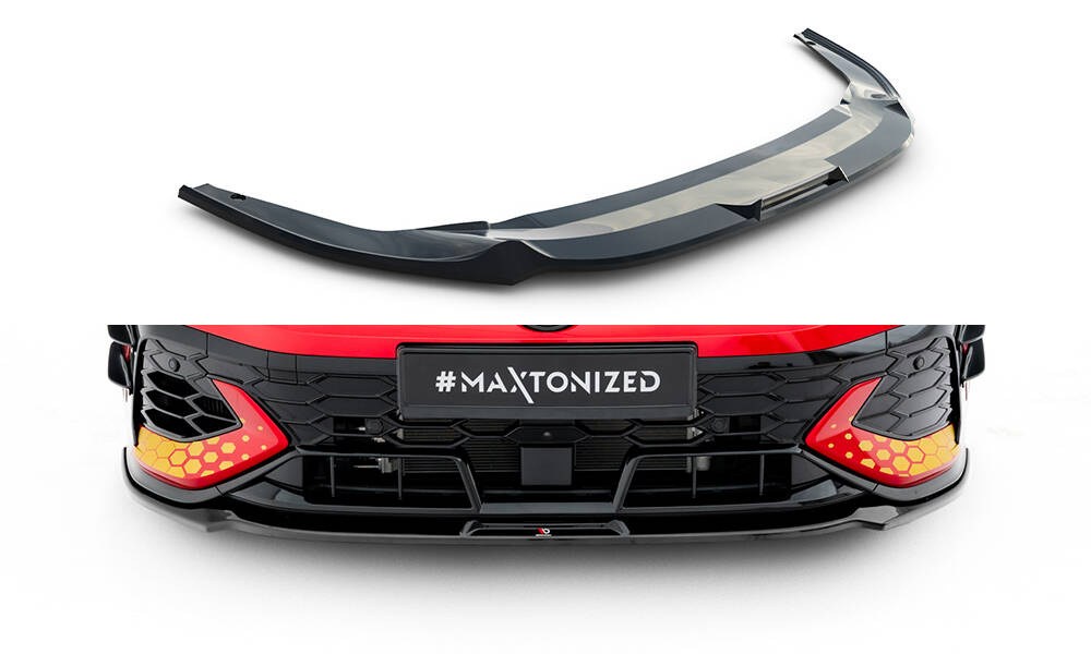 Frontspoiler VW Golf GTI Clubsport VIII Facelift 2024 -> | V3 Sport Glossy Black Edition