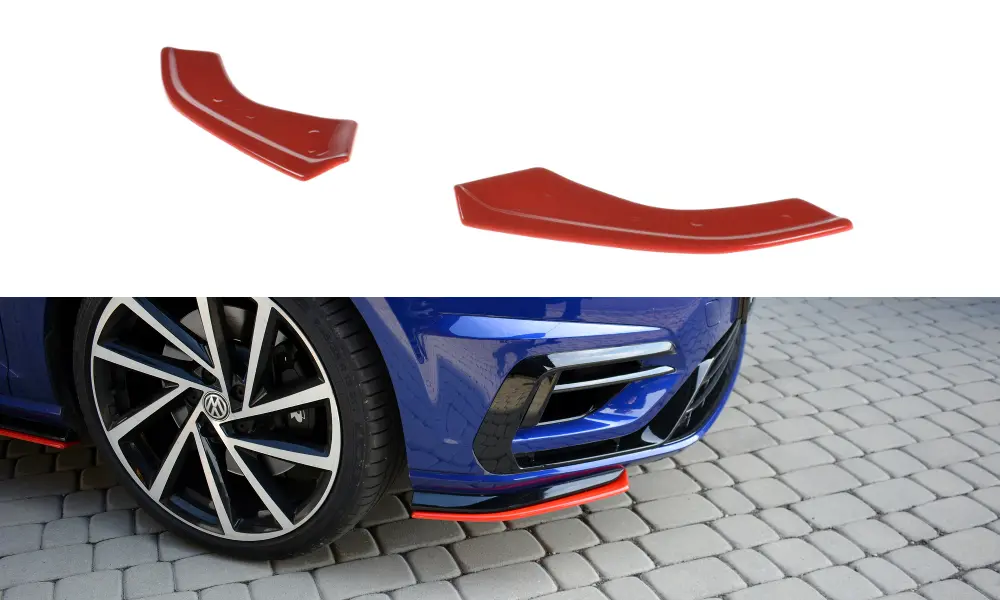 Frontspoiler VW Golf VII R / R-Line Facelift 2017-2020 | V.8 Glossy Black Edition – bilde 3